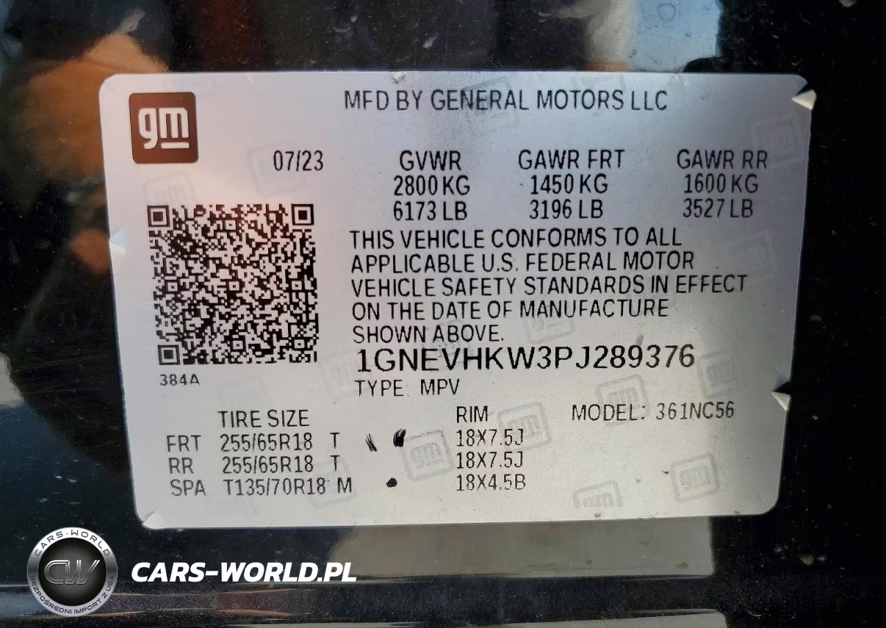 2023 Chevrolet Traverse Lt VIN:1GNEVHKW3PJ289376 - 13