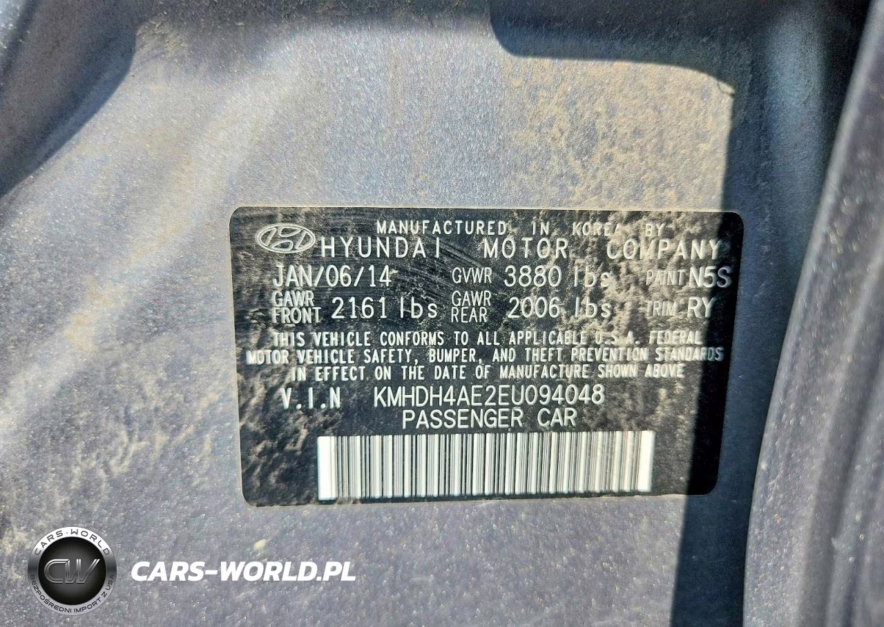 2014 Hyundai Elantra Limited VIN:KMHDH4AE2EU094048 - 12