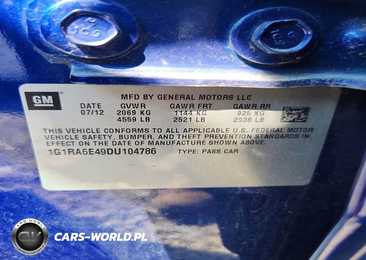 2013 Chevrolet Volt VIN:1G1RA6E49DU104786 - 13
