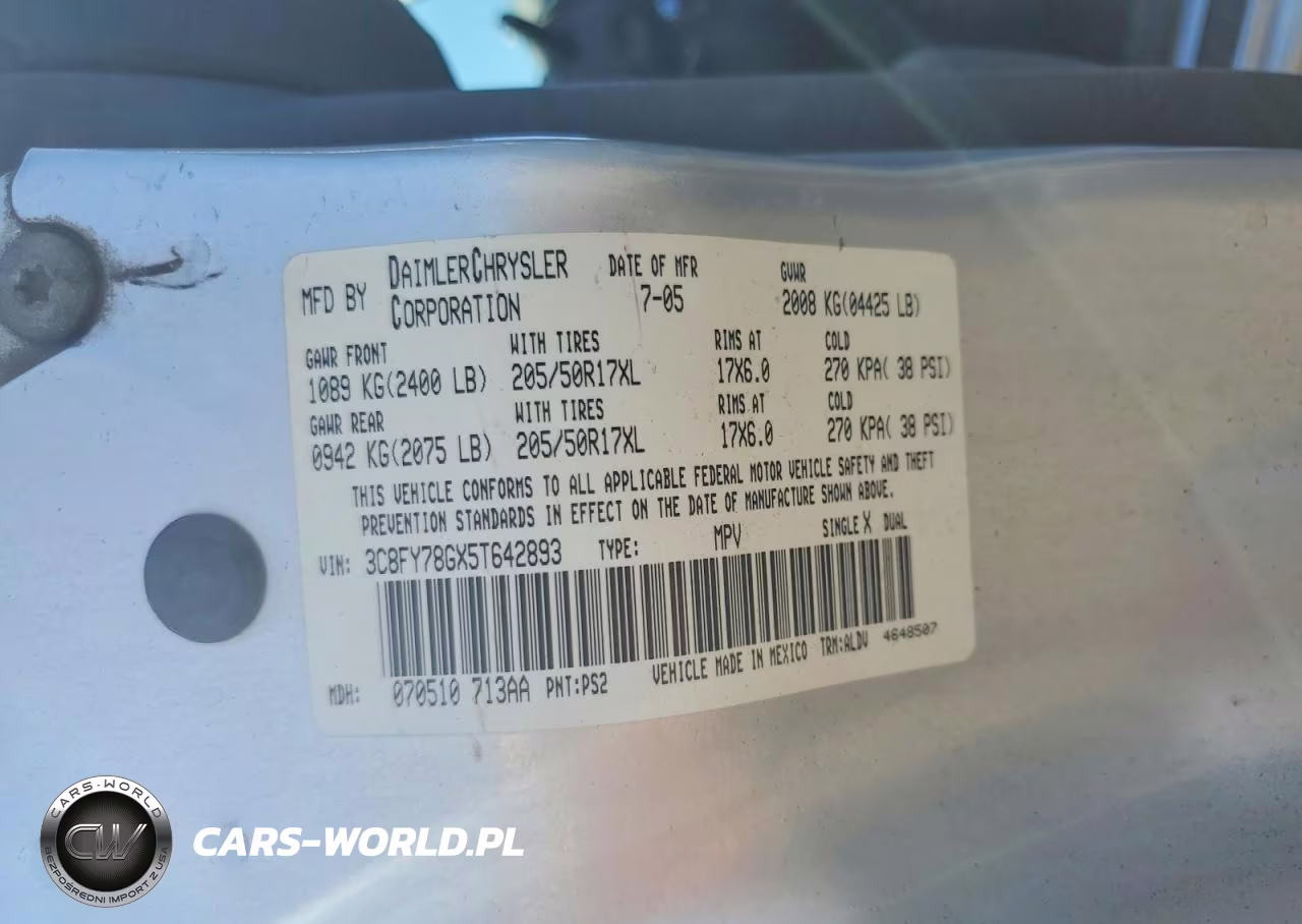 2005 Chrysler Pt Cruiser Gt VIN:3C8FY78GX5T642893 - 12