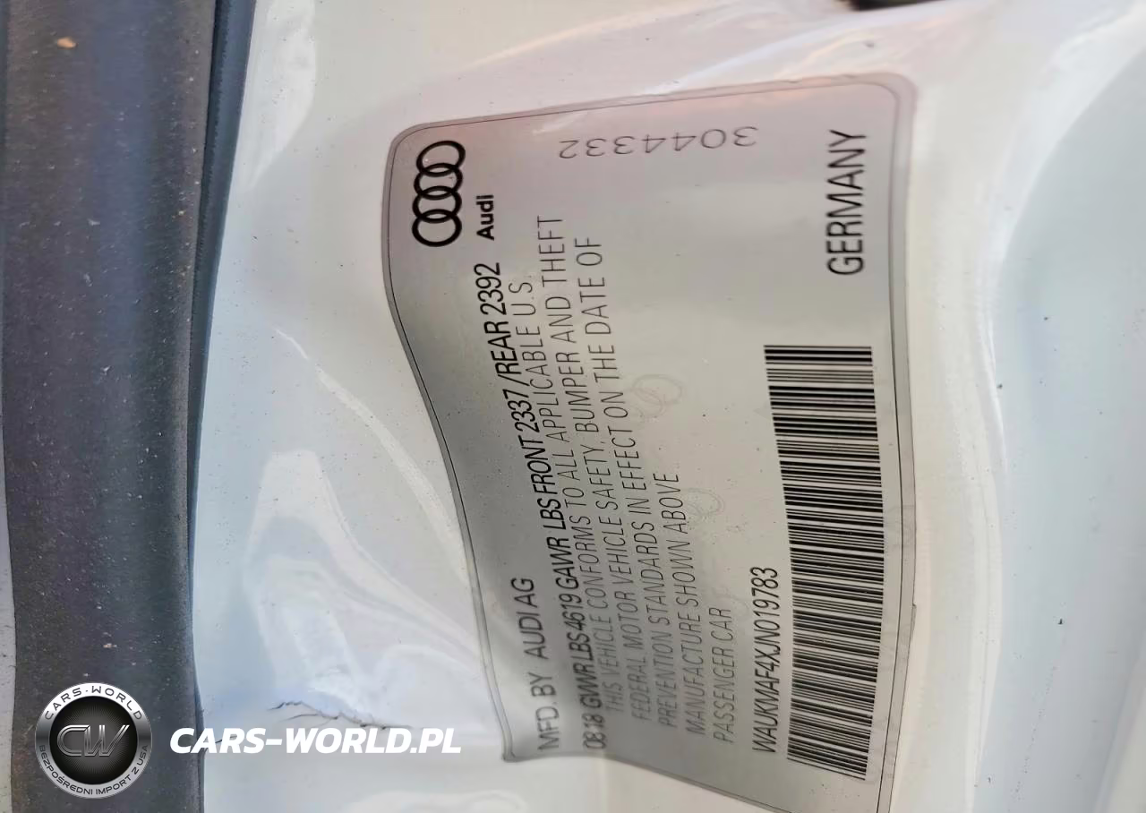 2018 Audi A4 Premium VIN:WAUKMAF4XJN019783 - 13