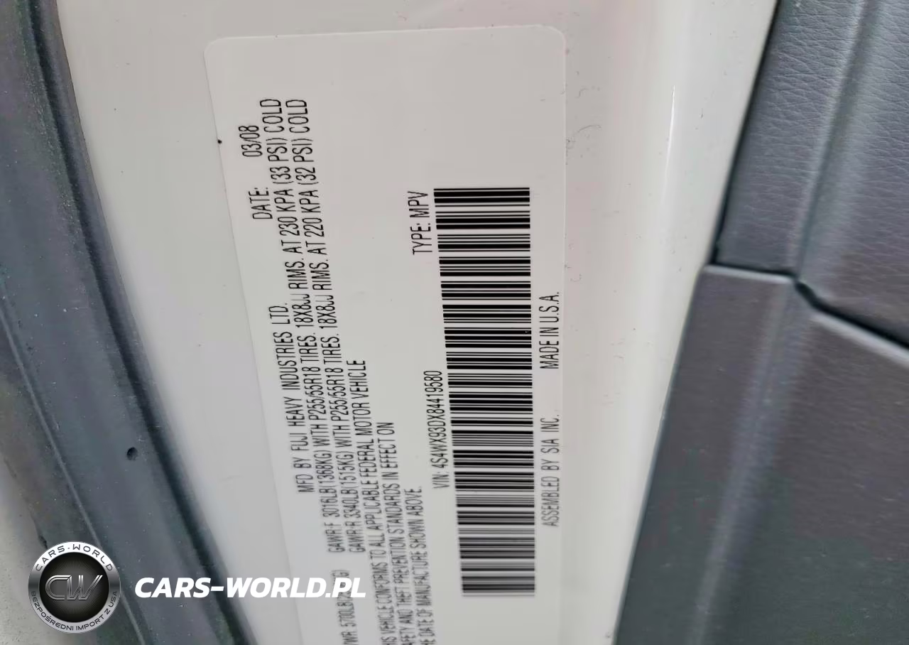 2008 Subaru Tribeca Limited VIN:4S4WX93DX84419580 - 14