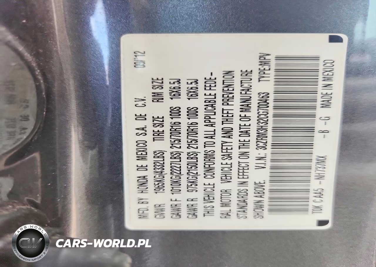 2012 Honda Cr-V Lx VIN:3CZRM3H32CG700463 - 13