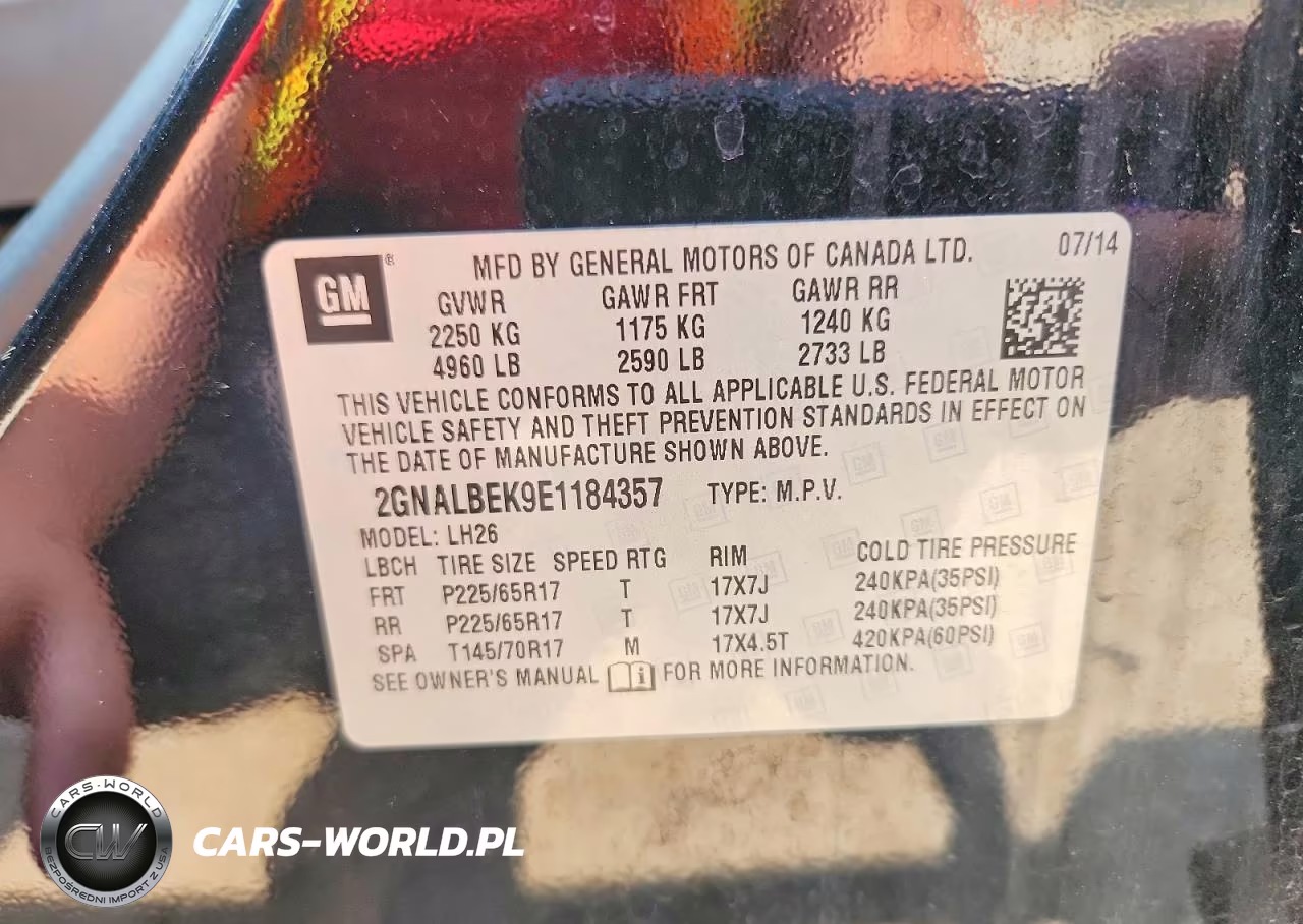 2014 Chevrolet Equinox Lt VIN:2GNALBEK9E1184357 - 12