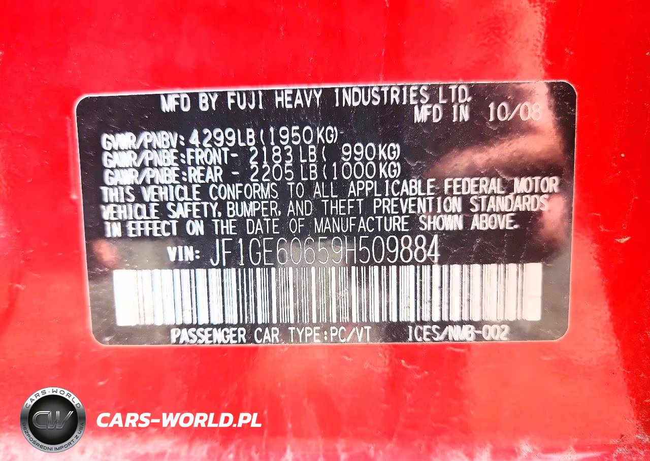 2009 Subaru Impreza VIN:JF1GE60659H509884 - 12