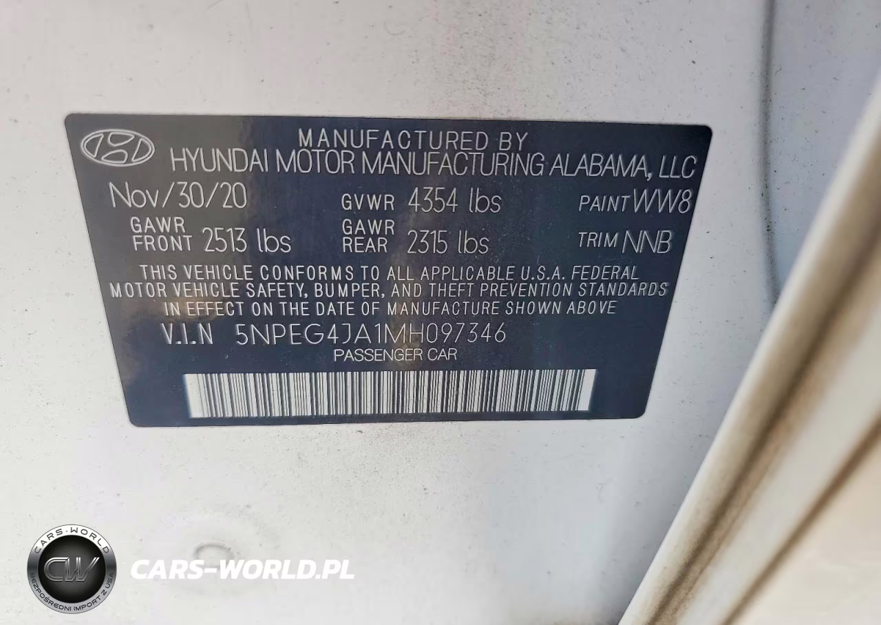 2021 Hyundai Sonata Se VIN:5NPEG4JA1MH097346 - 12