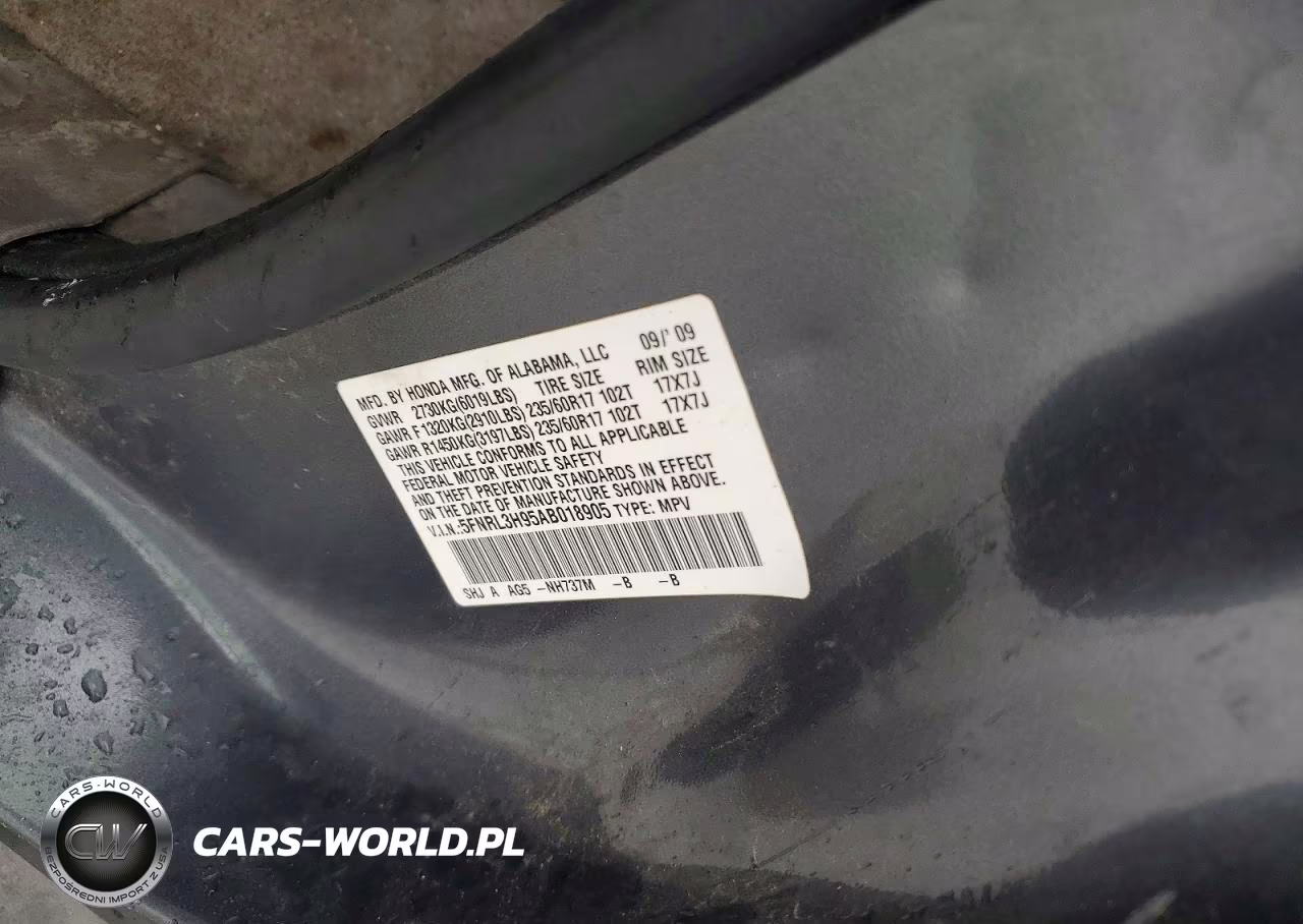 2010 Honda Odyssey Touring VIN:5FNRL3H95AB018905 - 13