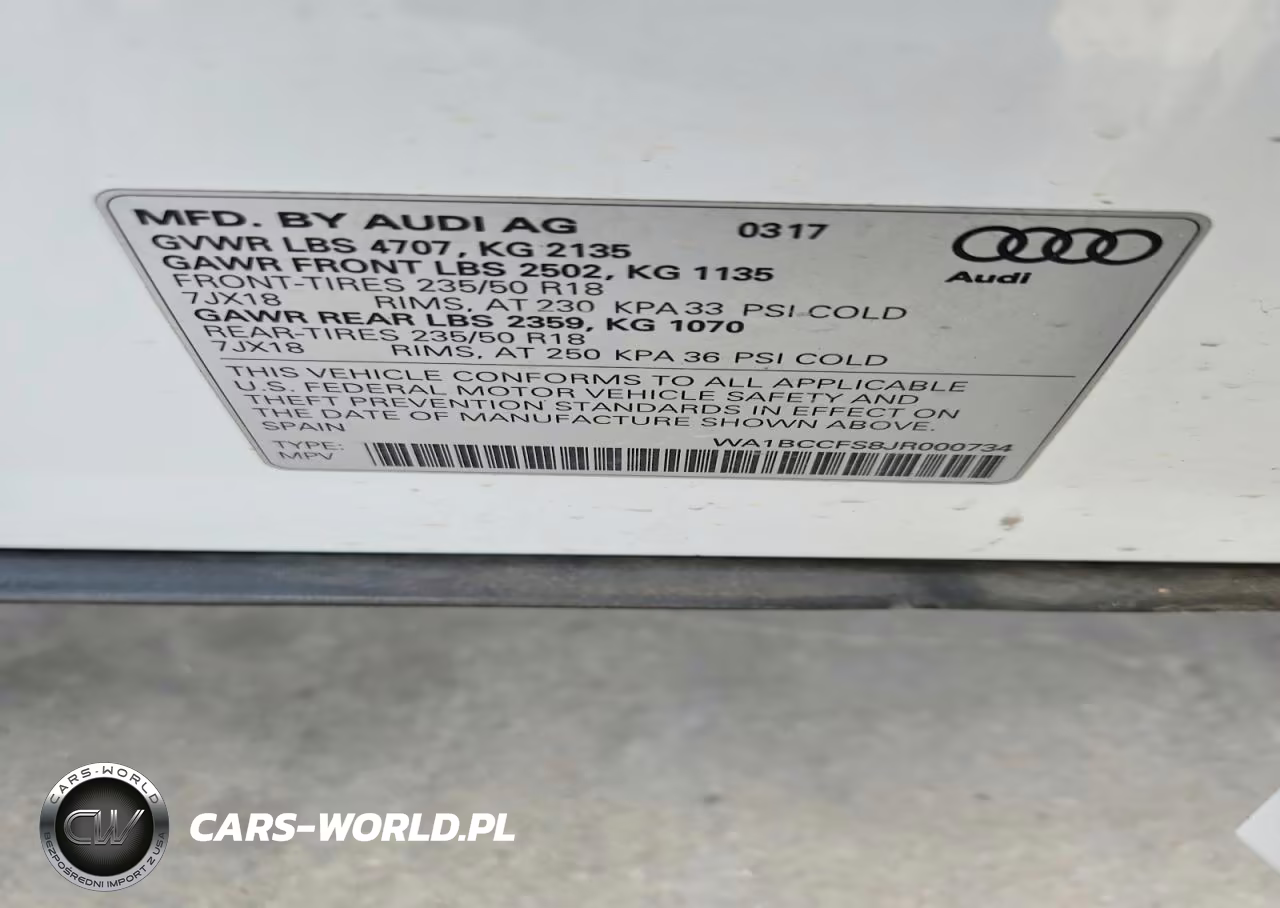 2018 Audi Q3 Premium VIN:WA1BCCFS8JR000734 - 13