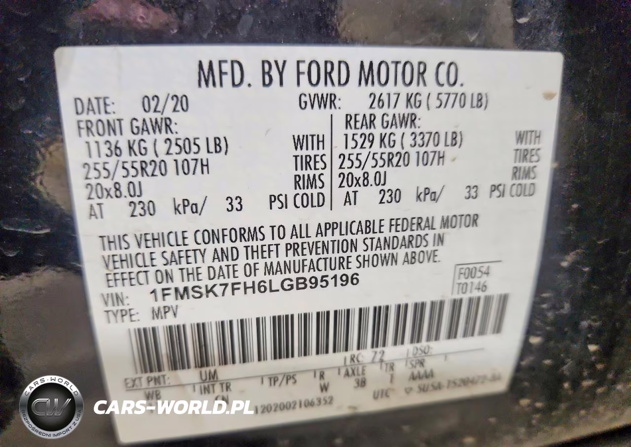 2020 Ford Explorer Limited VIN:1FMSK7FH6LGB95196 - 13
