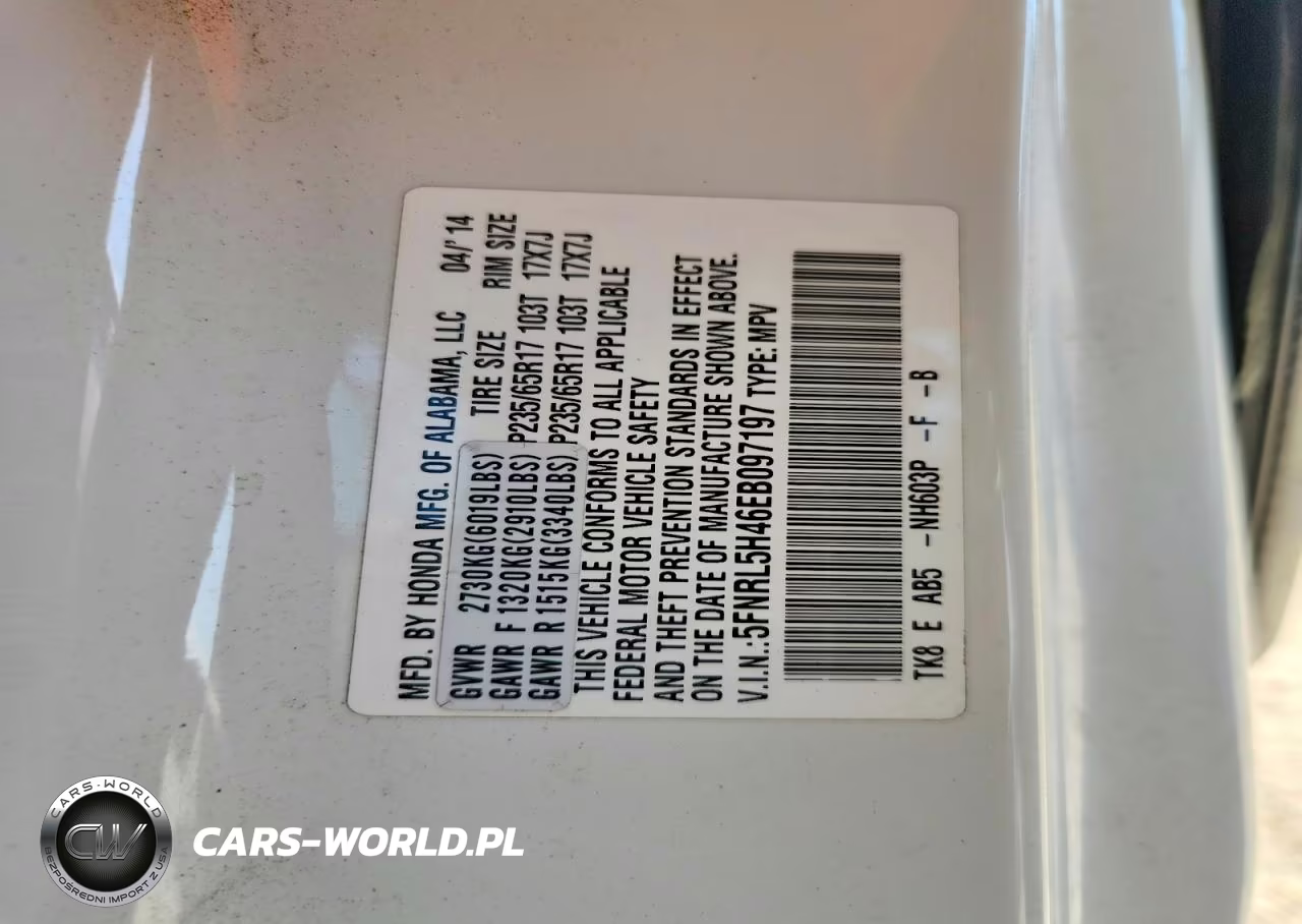2014 Honda Odyssey Ex VIN:5FNRL5H46EB097197 - 13