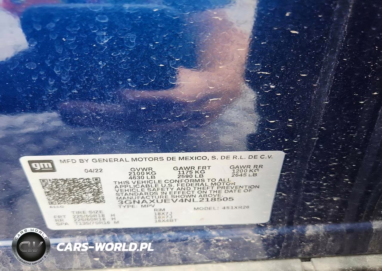 2022 Chevrolet Equinox Lt VIN:3GNAXUEV4NL218505 - 13