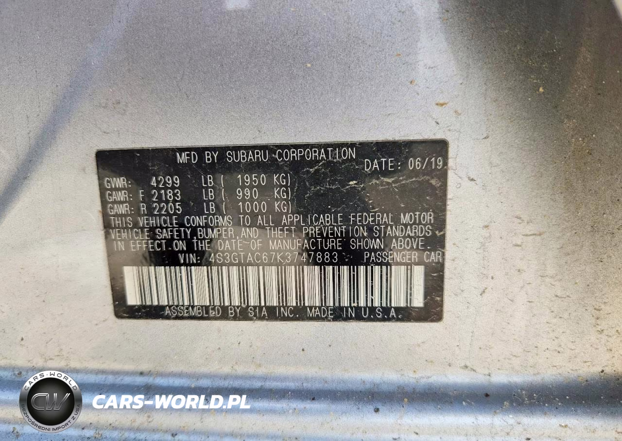 2019 Subaru Impreza Premium VIN:4S3GTAC67K3747883 - 12