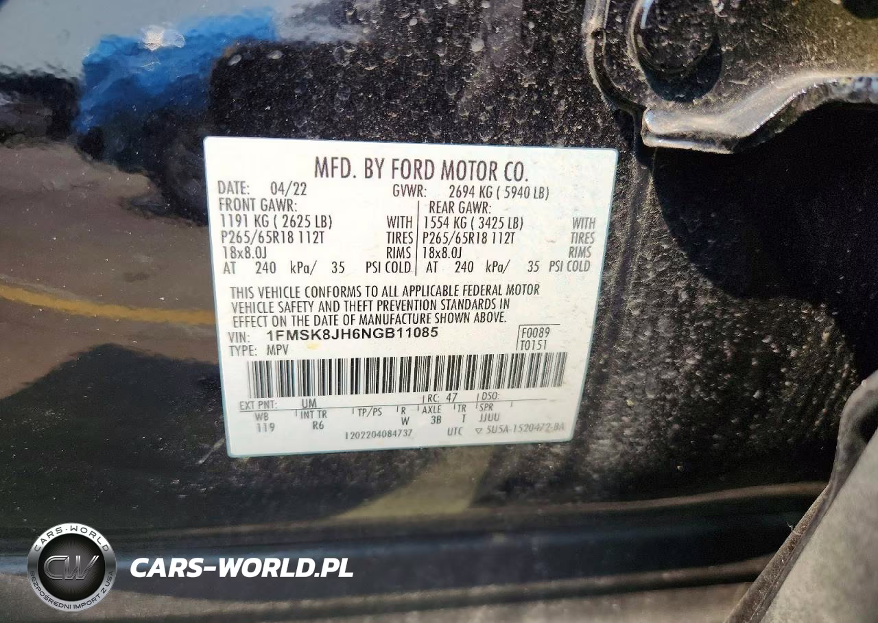 2022 Ford Explorer Timberline VIN:1FMSK8JH6NGB11085 - 14