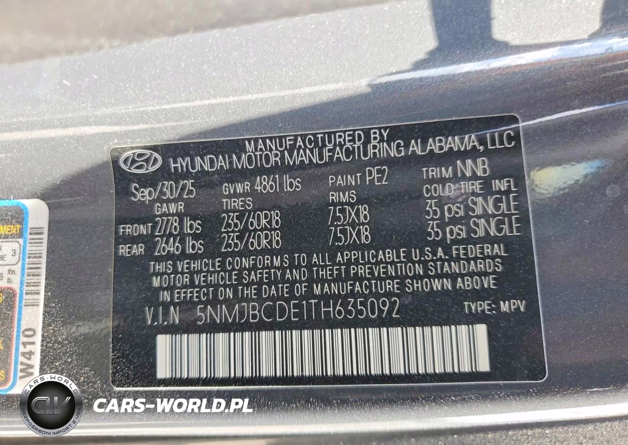 2026 Hyundai Tucson Sel VIN:5NMJBCDE1TH635092 - 13