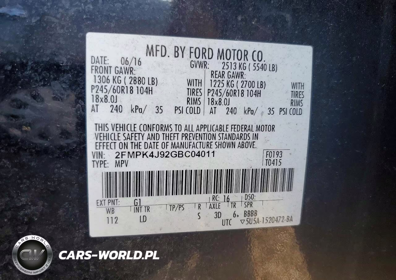 2016 Ford Edge Sel VIN:2FMPK4J92GBC04011 - 12