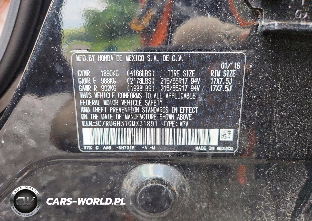 2016 Honda Hr-V VIN:3CZRU6H31GM731891 - 13
