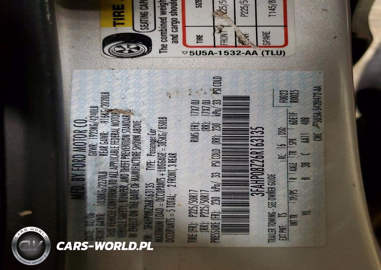 2006 Ford Fusion Sel VIN:3FAHP08Z26R163135 - 12