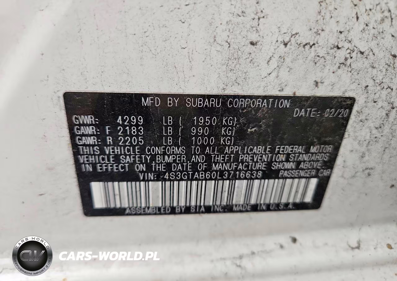 2020 Subaru Impreza VIN:4S3GTAB60L3716638 - 12