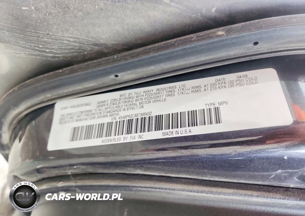 2008 Subaru Outback 2.5I Limited VIN:4S4BP62C887366432 - 13