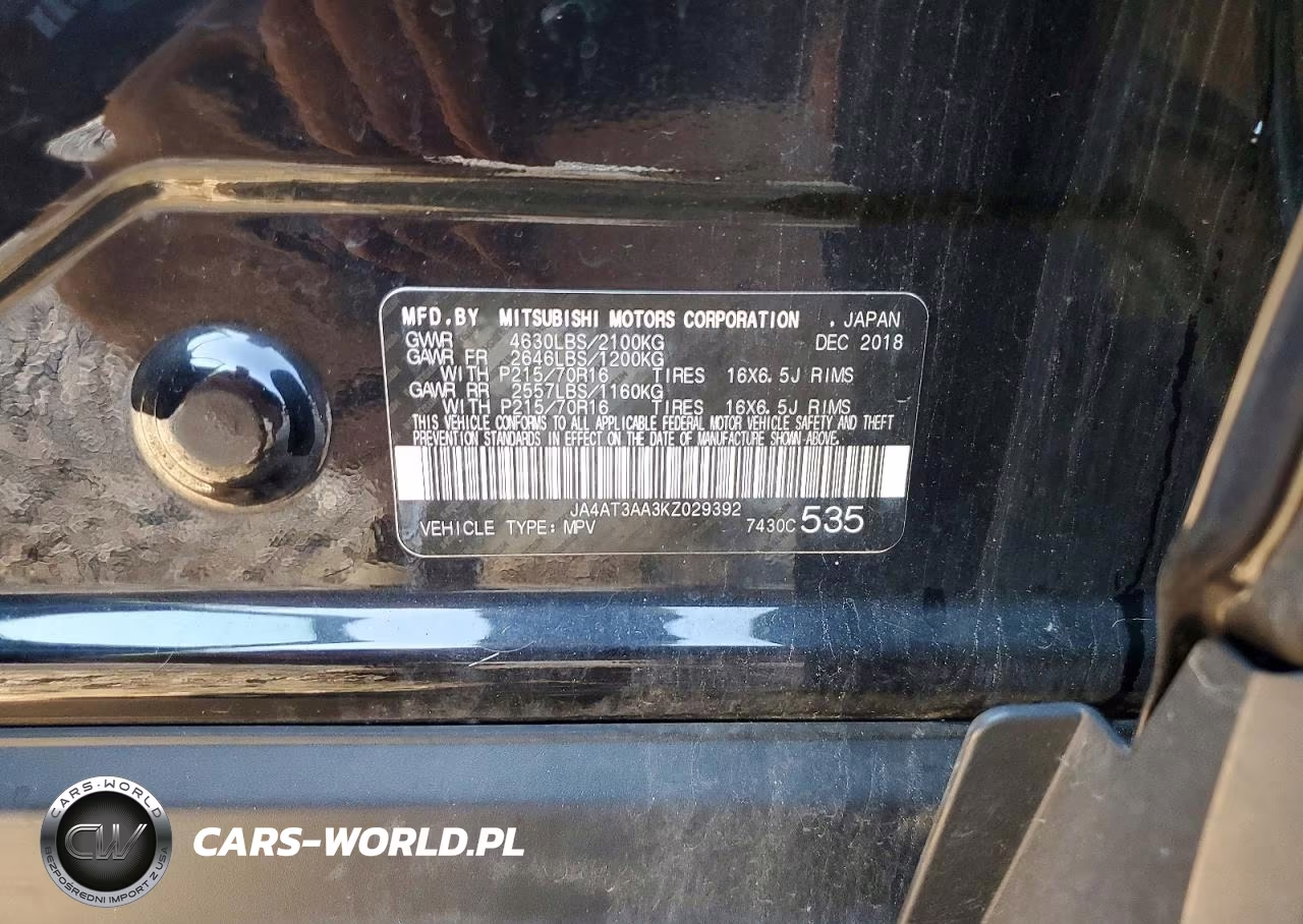 2019 Mitsubishi Eclipse Cross Es VIN:JA4AT3AA3KZ029392 - 13