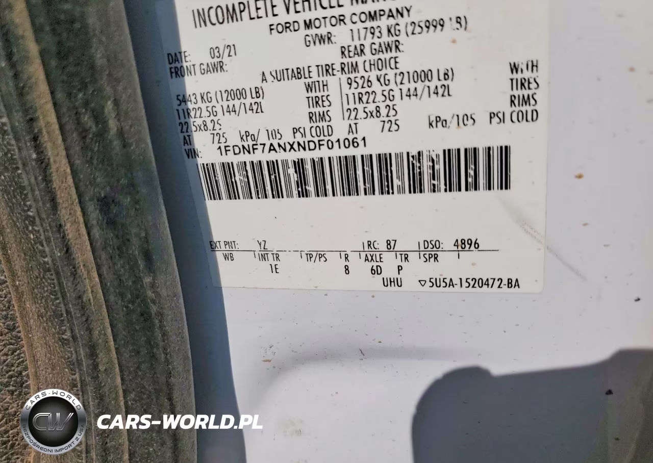 2022 Ford F750 Super Duty VIN:1FDNF7ANXNDF01061 - 13