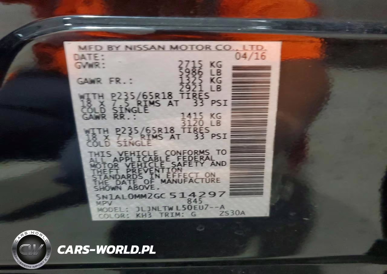 2016 Infiniti Ex35 4D VIN:5N1AL0MM2GC514297 - 14