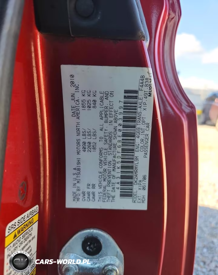 2011 Mitsubishi Eclipse Gs Sport VIN:4A31K5DF6BE003997 - 12