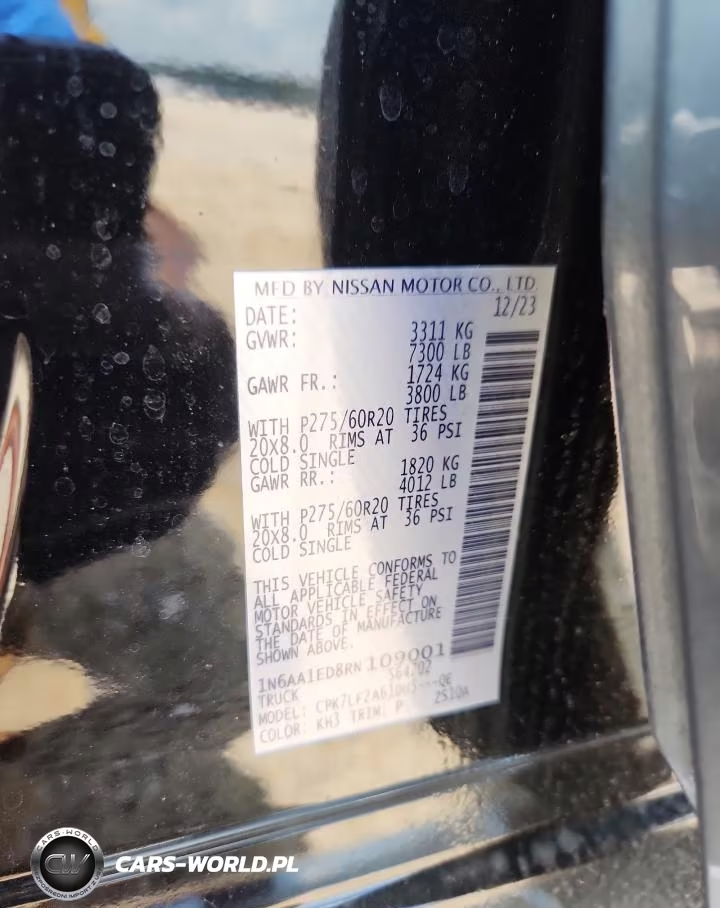 2024 Nissan Titan Platinum Reserve VIN:1N6AA1ED8RN109001 - 12
