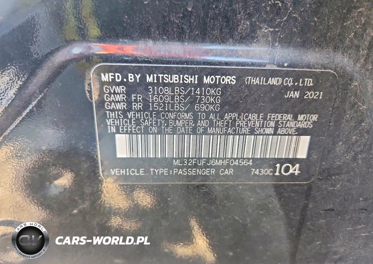 2021 Mitsubishi Mirage G4 Es VIN:ML32FUFJ6MHF04564 - 12