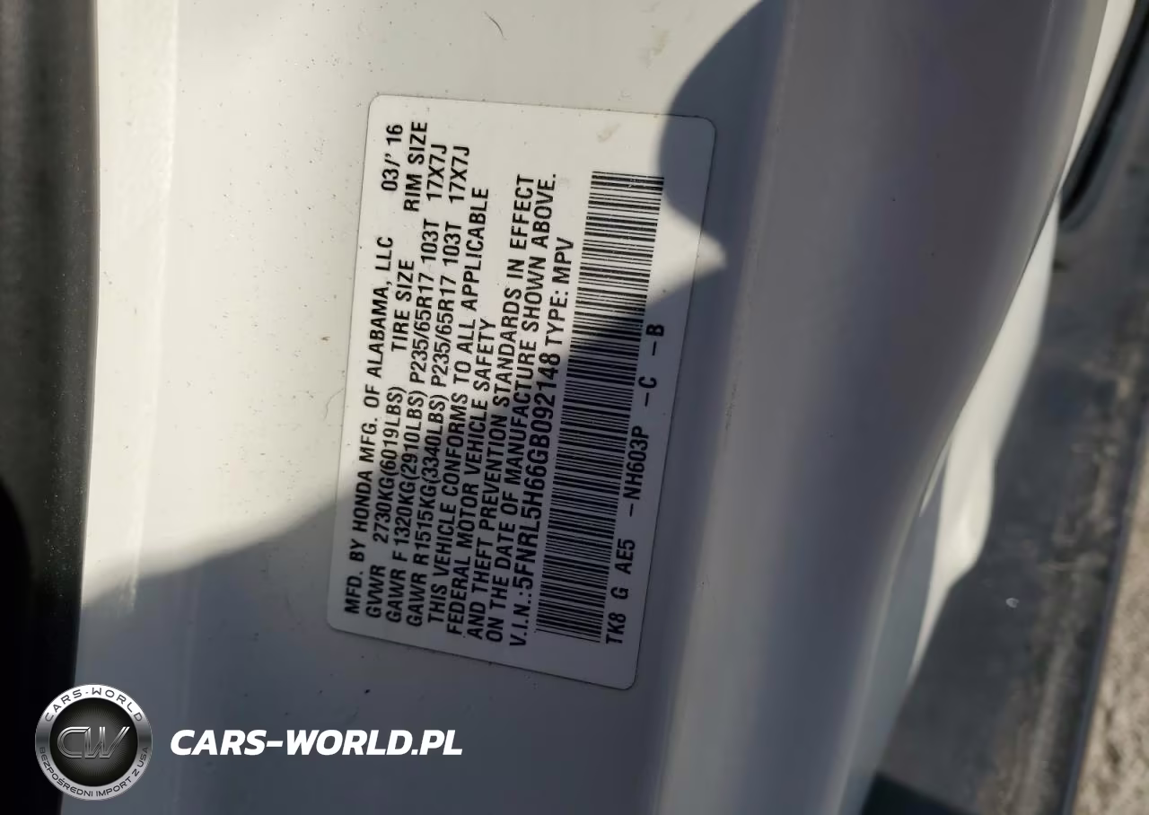 2016 Honda Odyssey Exl VIN:5FNRL5H66GB092148 - 13
