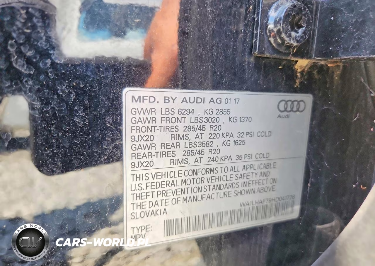 2017 Audi Q7 Premium Plus VIN:WA1LHAF79HD041726 - 13