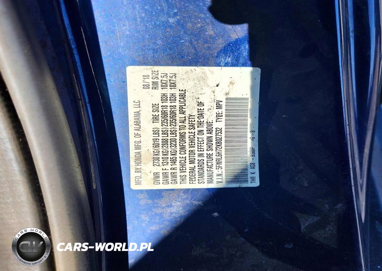 2019 Honda Odyssey Exl VIN:5FNRL6H72KB027532 - 13