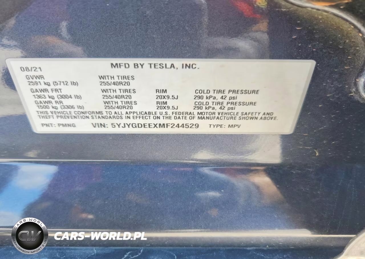 2021 Tesla Model Y Long Range Dual Motor All-Wheel Drive VIN:5YJYGDEEXMF244529 - 12