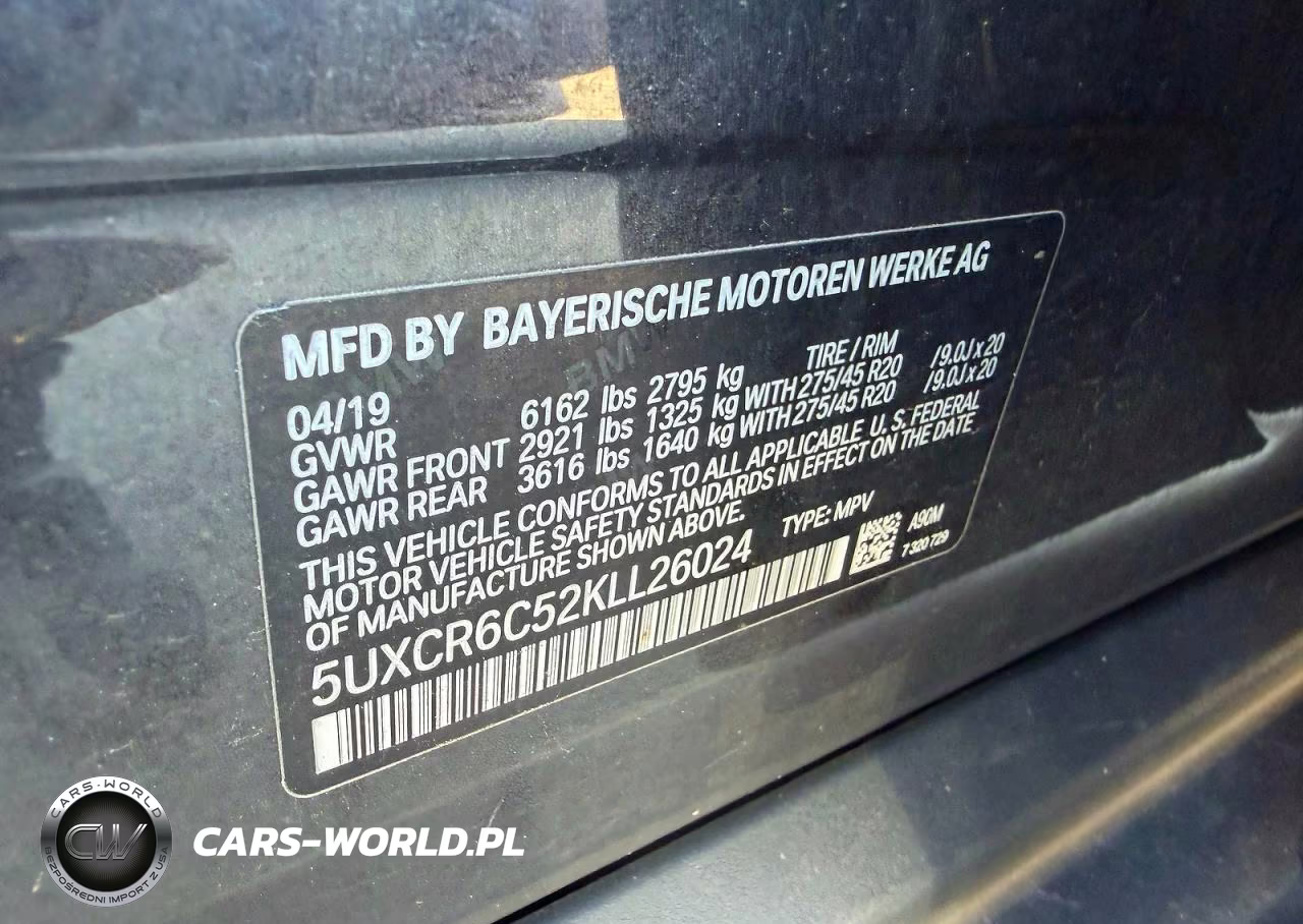 2019 BMW X5 xDrive40I VIN:5UXCR6C52KLL26024 - 10