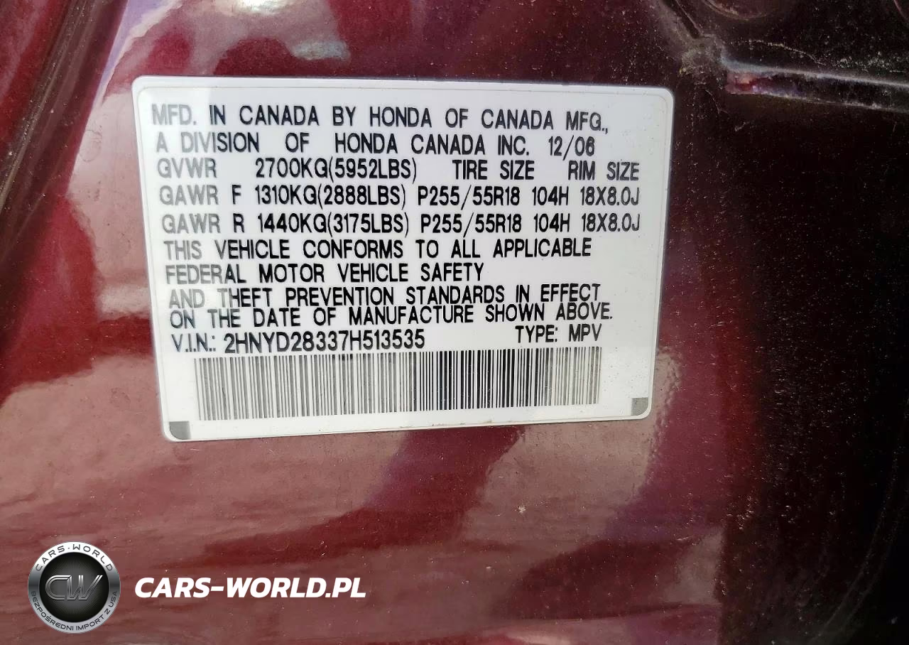 2007 Acura Mdx Technology VIN:2HNYD28337H513535 - 13