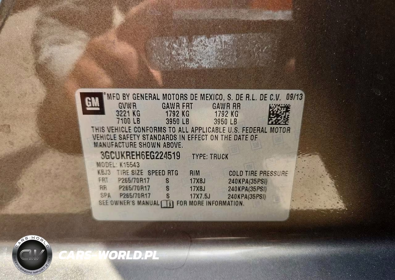 2014 Chevrolet Silverado K1500 Lt VIN:3GCUKREH6EG224519 - 12