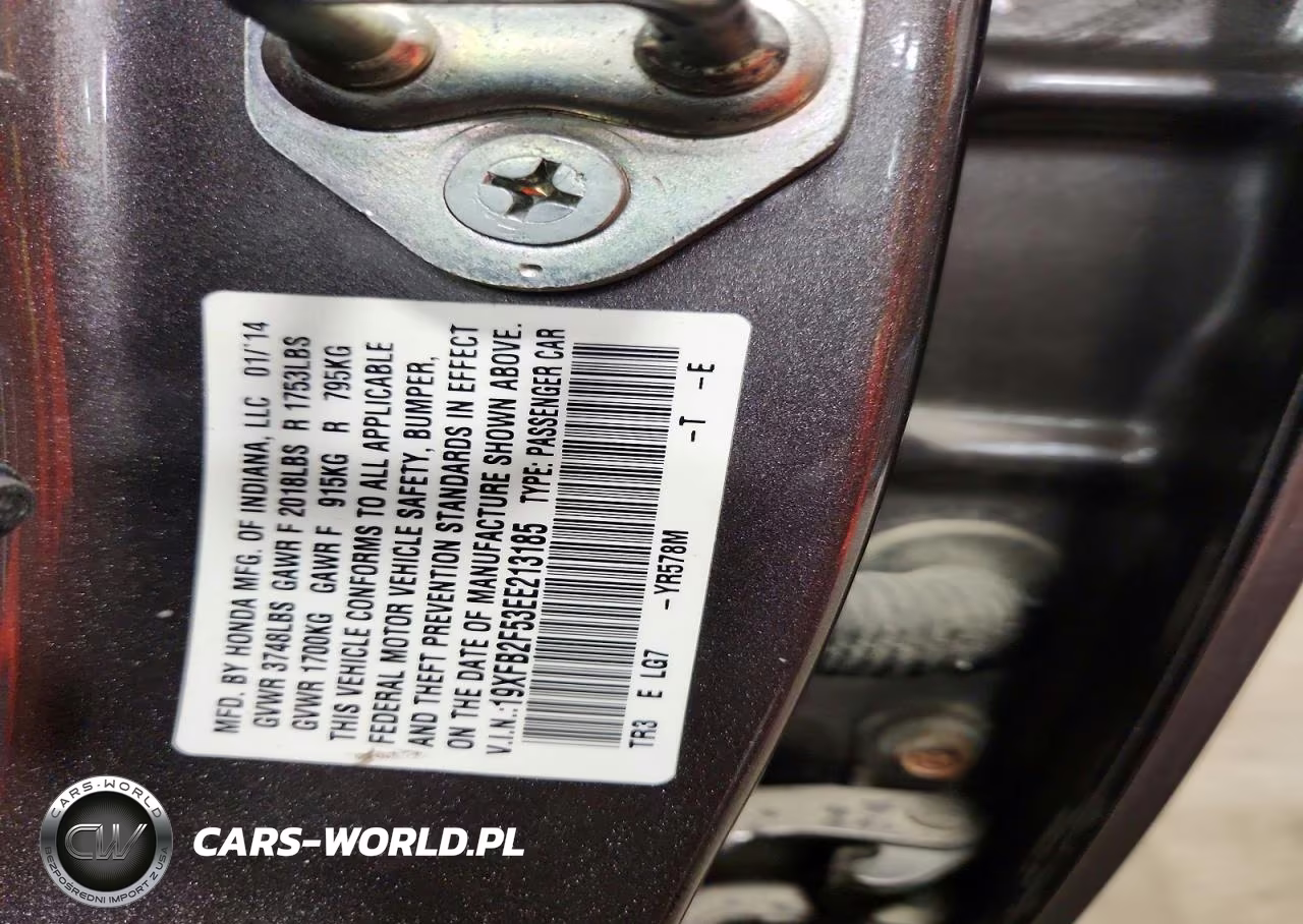 2014 Honda Civic Lx VIN:19XFB2F53EE213185 - 12