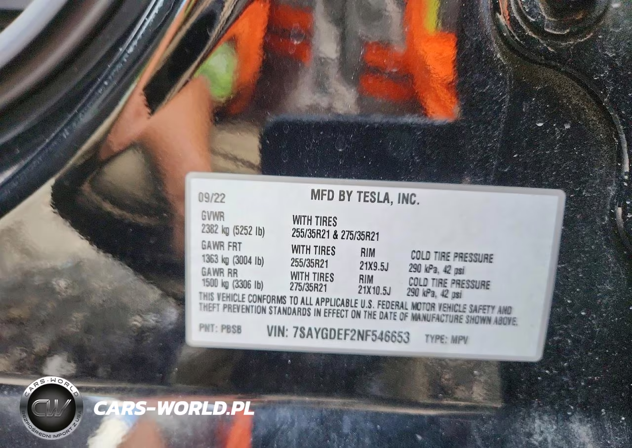 2022 Tesla Model Y VIN:7SAYGDEF2NF546653 - 12
