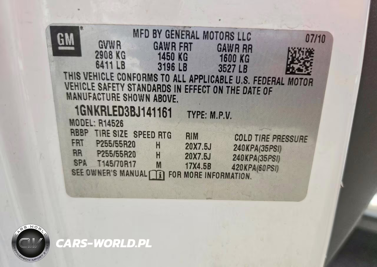 2011 Chevrolet Traverse Ltz VIN:1GNKRLED3BJ141161 - 13