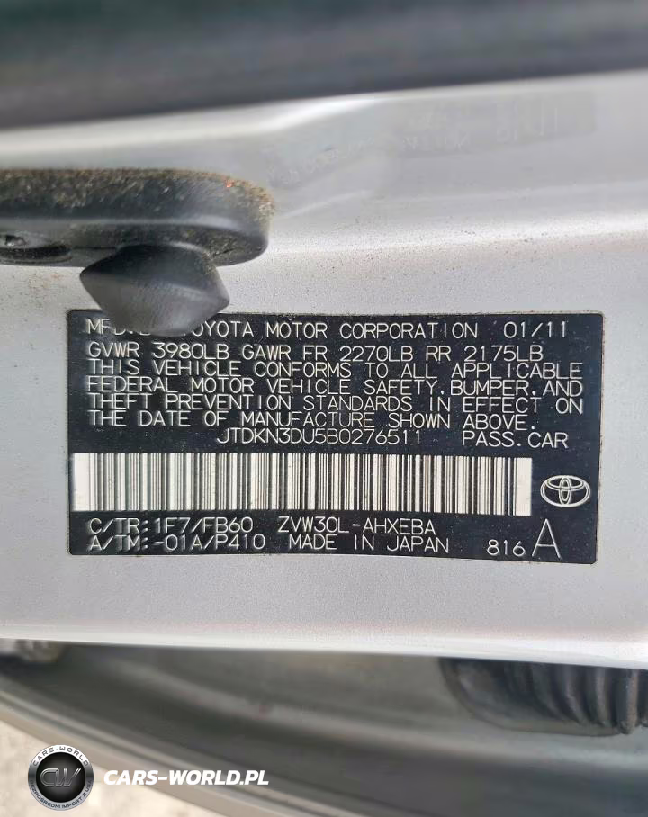 2011 Toyota Prius Two VIN:JTDKN3DU5B0276511 - 12