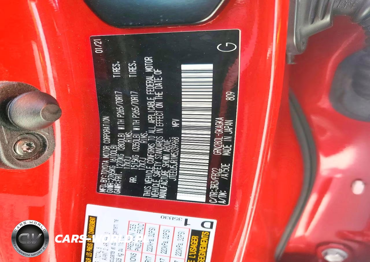 2021 Toyota 4Runner Sr5 VIN:JTEEU5JR1M5239968 - 13