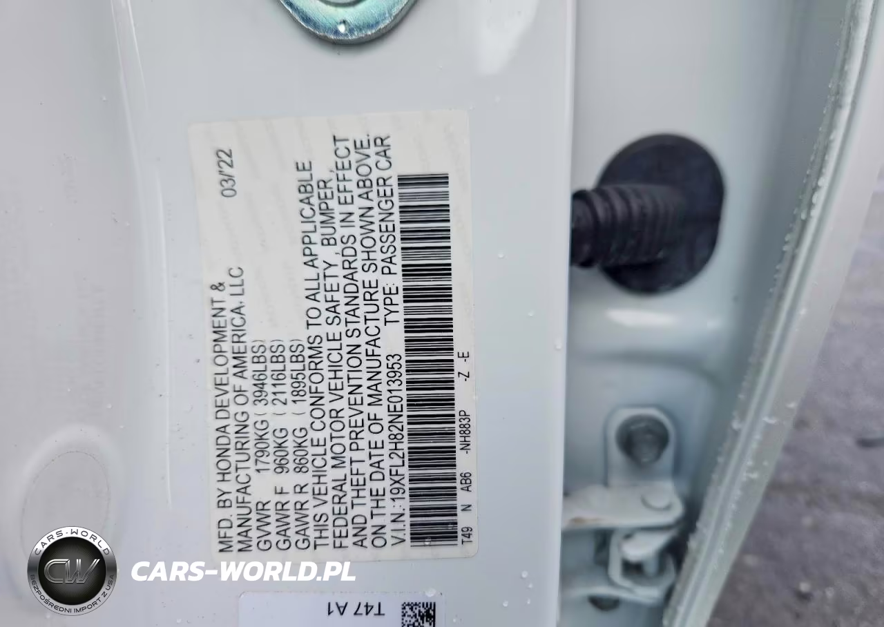 2022 Honda Civic Sport VIN:19XFL2H82NE013953 - 12