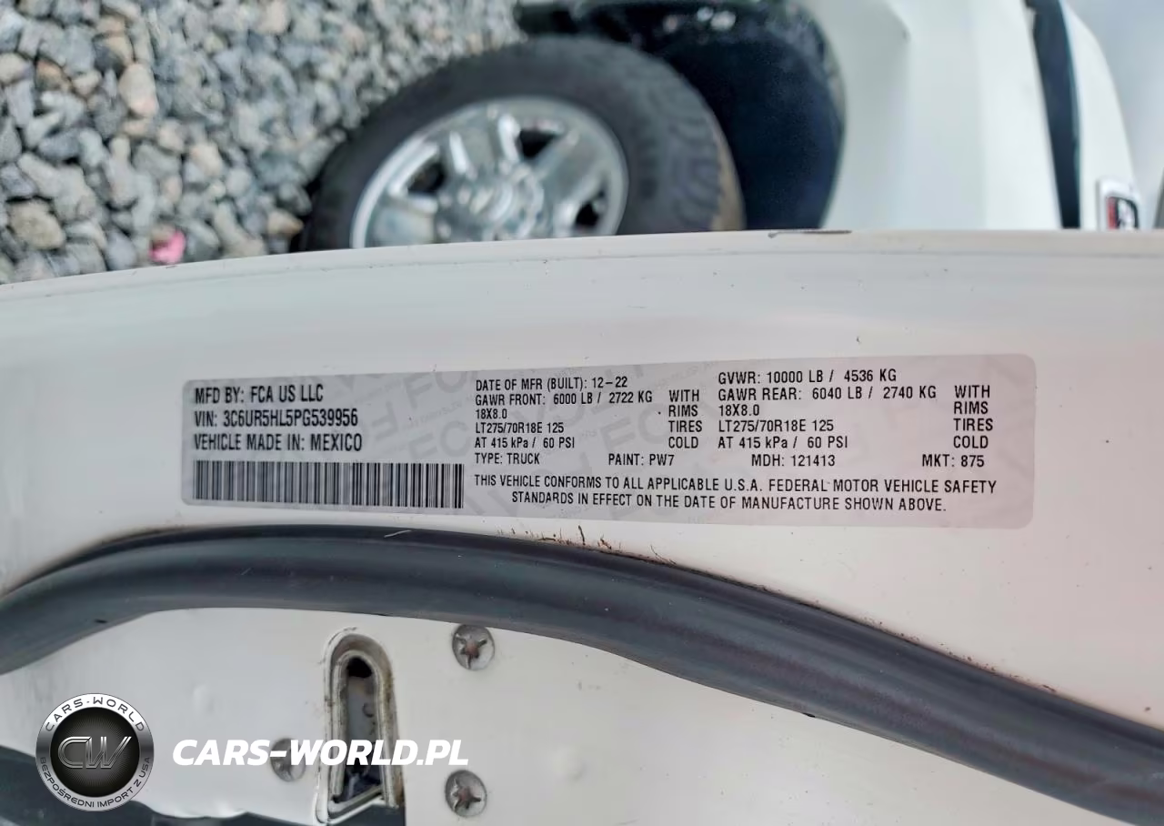 2023 Dodge 2500 Ram VIN:3C6UR5HL5PG539956 - 12