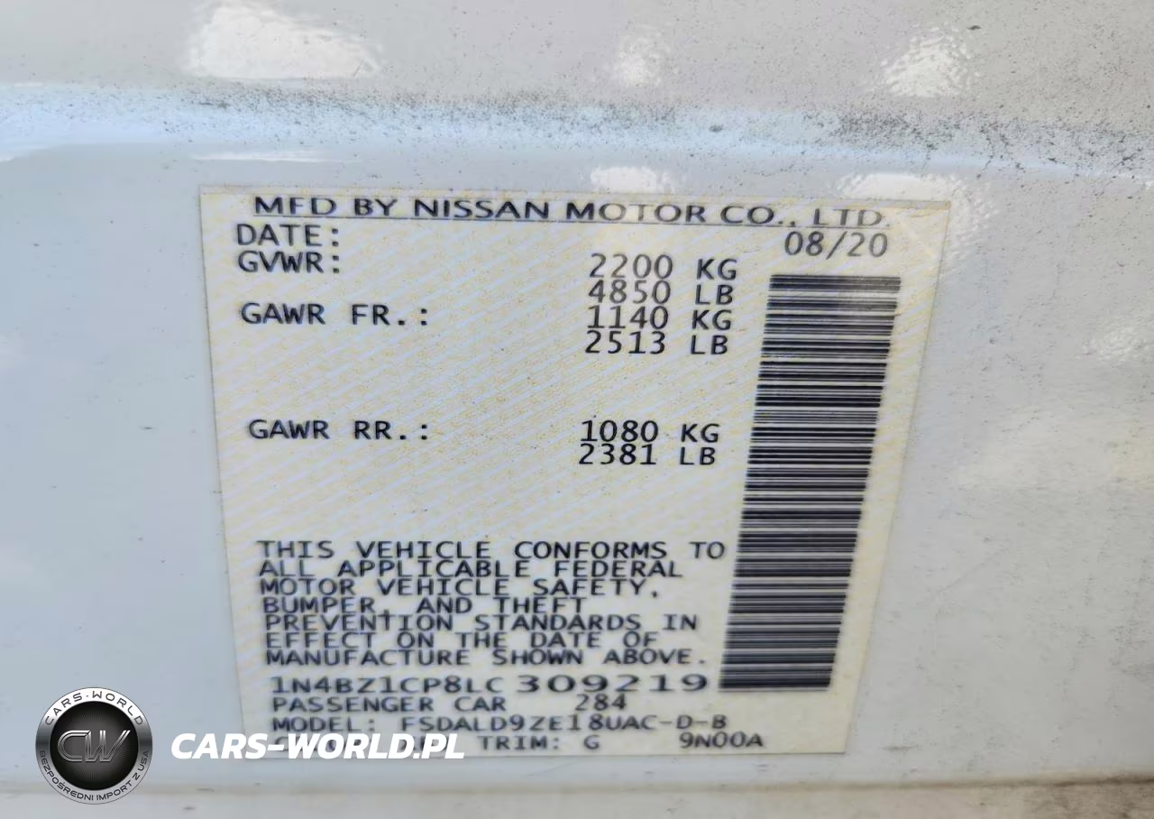 2020 Nissan Leaf Sv Plus VIN:1N4BZ1CP8LC309219 - 13