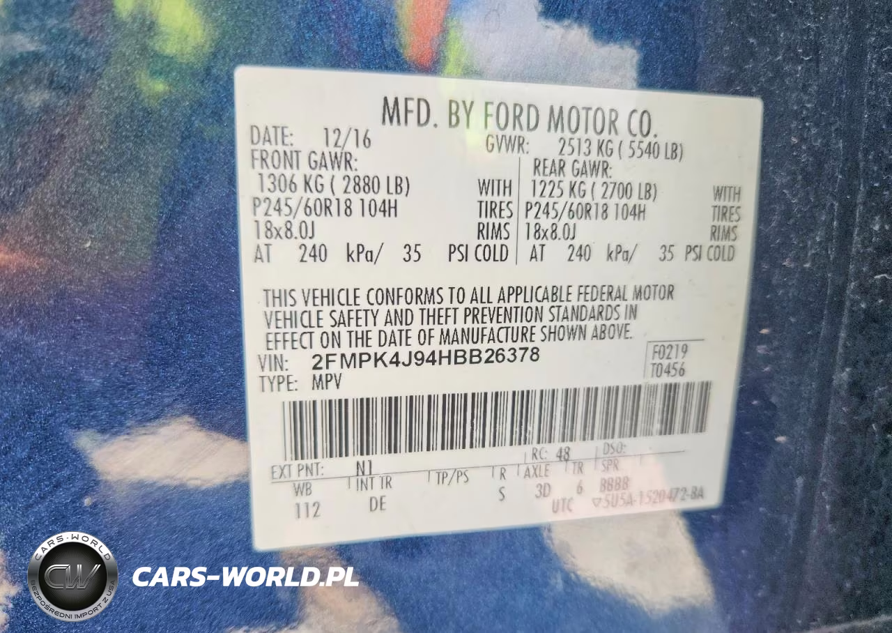 2017 Ford Edge Sel VIN:2FMPK4J94HBB26378 - 13