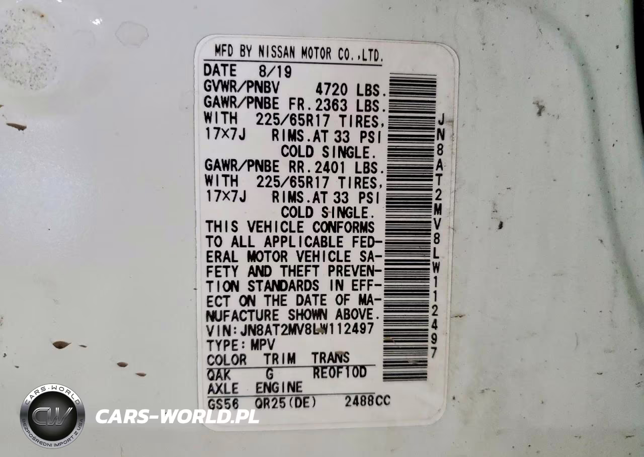 2020 Nissan Rogue Sv VIN:JN8AT2MV8LW112497 - 13