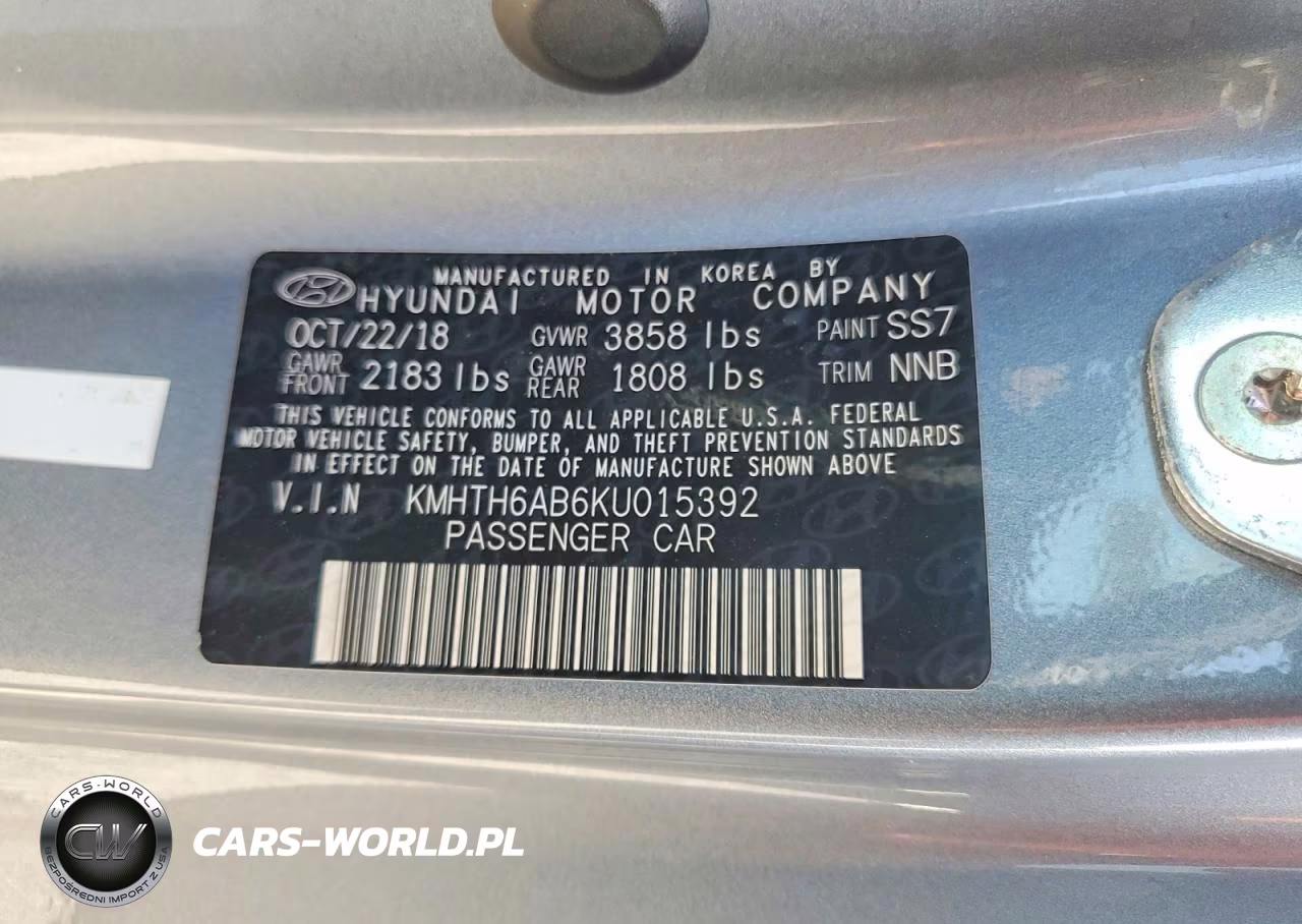 2019 Hyundai Veloster Turbo 1.6T VIN:KMHTH6AB6KU015392 - 13