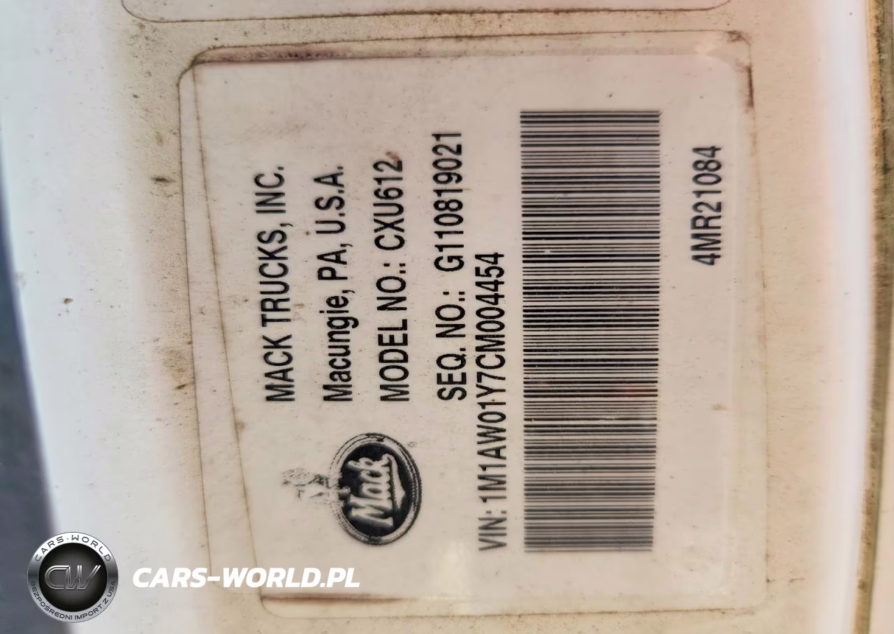 2012 Mack Cxu612 Semi Truck VIN:1M1AW01Y7CM004454 - 11