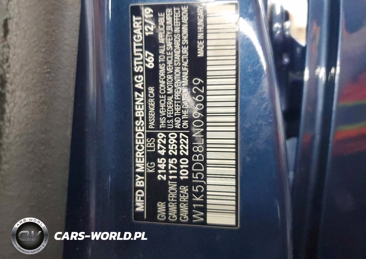 2020 Mercedes-Benz Cla 45 Amg VIN:W1K5J5DB8LN096629 - 12
