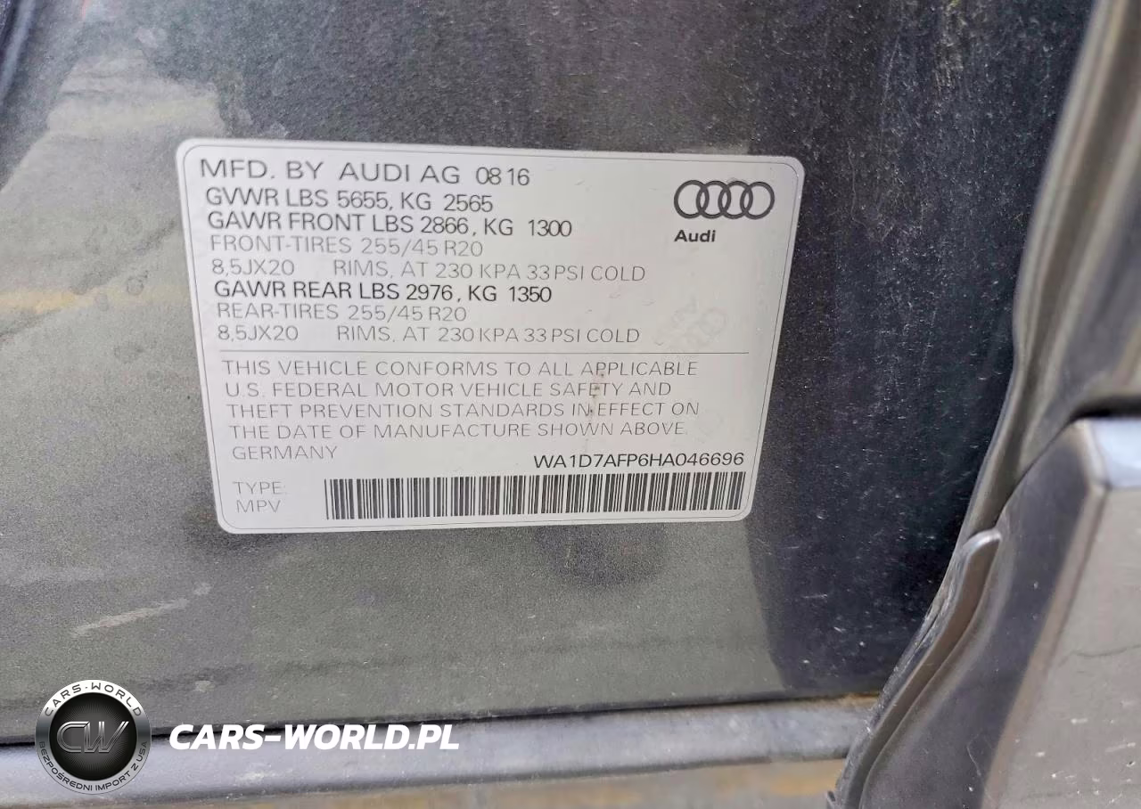 2017 Audi Q5 Premium Plus S-Line VIN:WA1D7AFP6HA046696 - 13